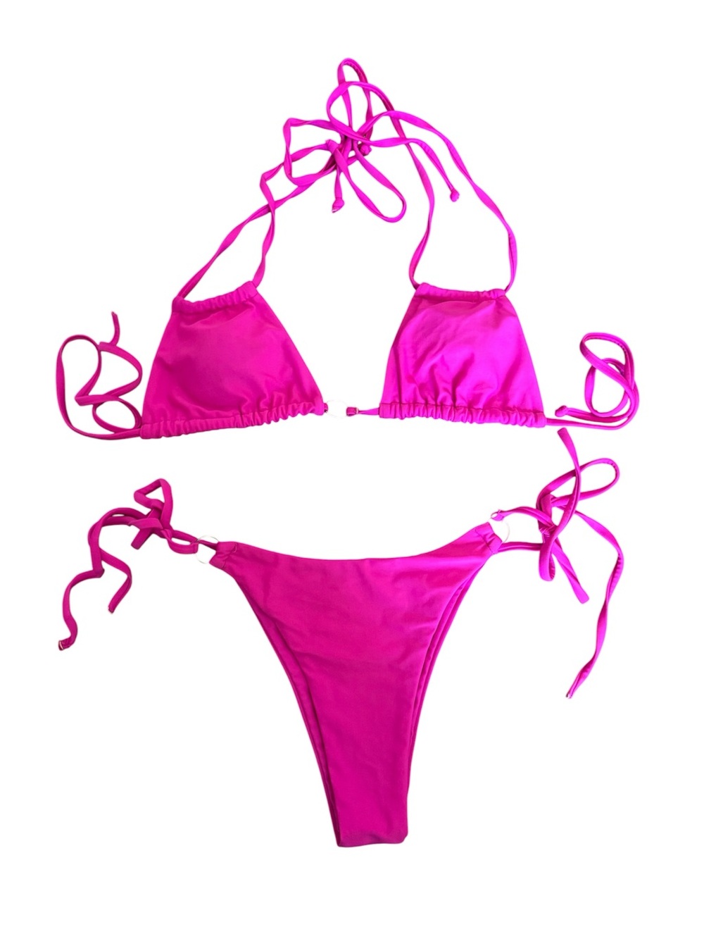 Hot Pink String Bikini Set